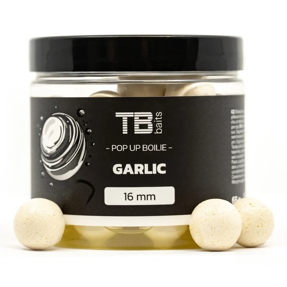 TB Baits Plovoucí Boilie Pop-Up White Garlic + NHDC 65g Průměr: 12mm