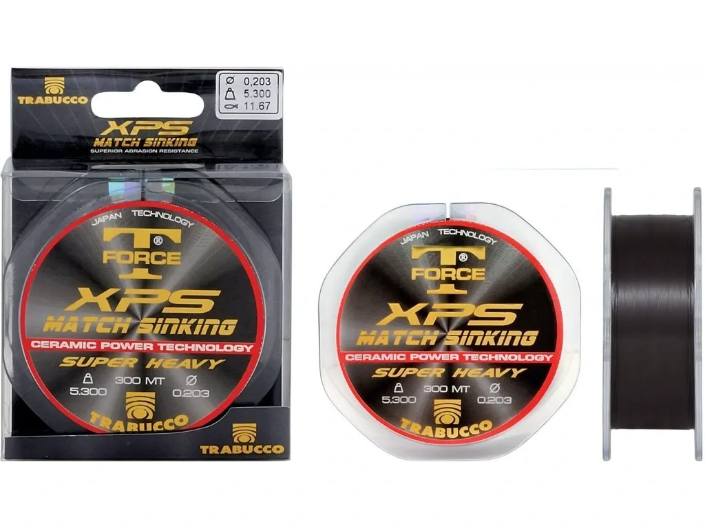 Trabucco Vlasec T-Force XPS Match-Sinking 300m Nosnost: 9,8kg, Průměr: 0,20mm