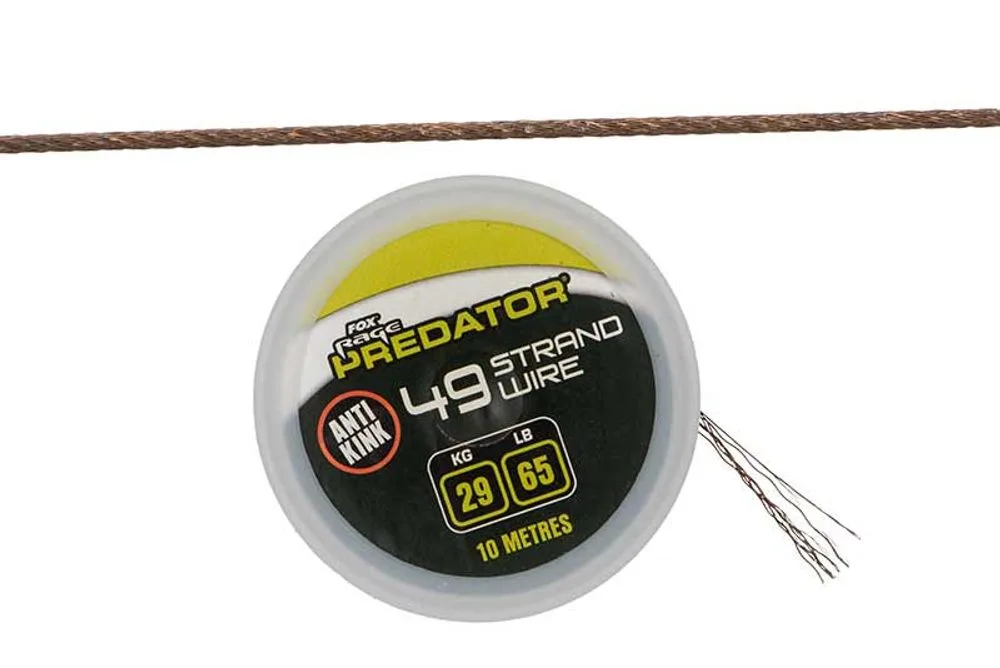 Fox Rage Predator Lanko 19-Strand Coated Wire 10m - 46lb/21kg