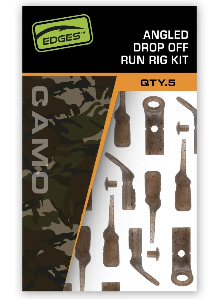 Fox závěsky edges camo angled drop off run rig kit 5 ks