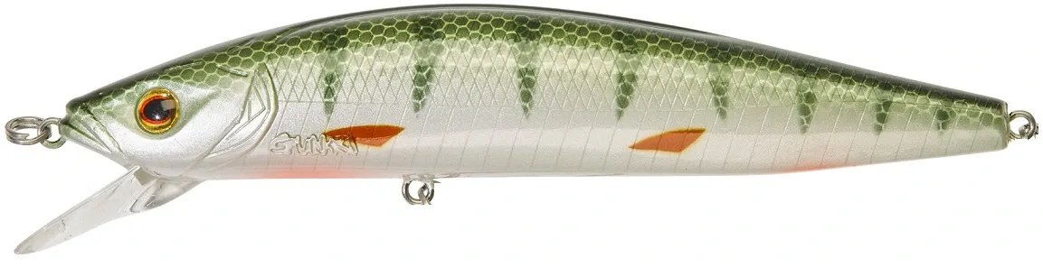 Gunki Wobler Gamera Suspending Green Perch Délka: 12,8cm, Hmotnost: 27g, Maximální ponor: 1m