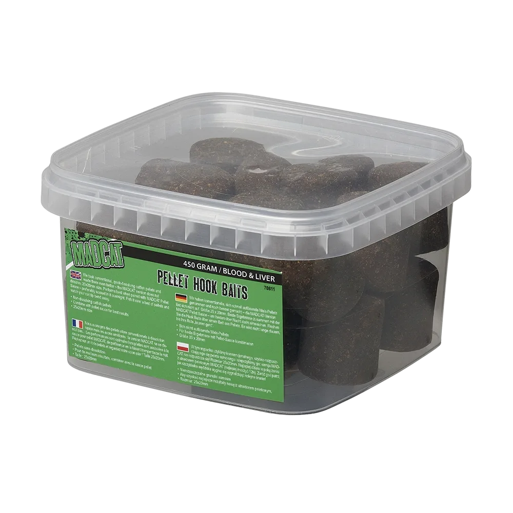MadCat Pelety Pellet Hook Bait 25 mm 450 g Příchuť: Halibut