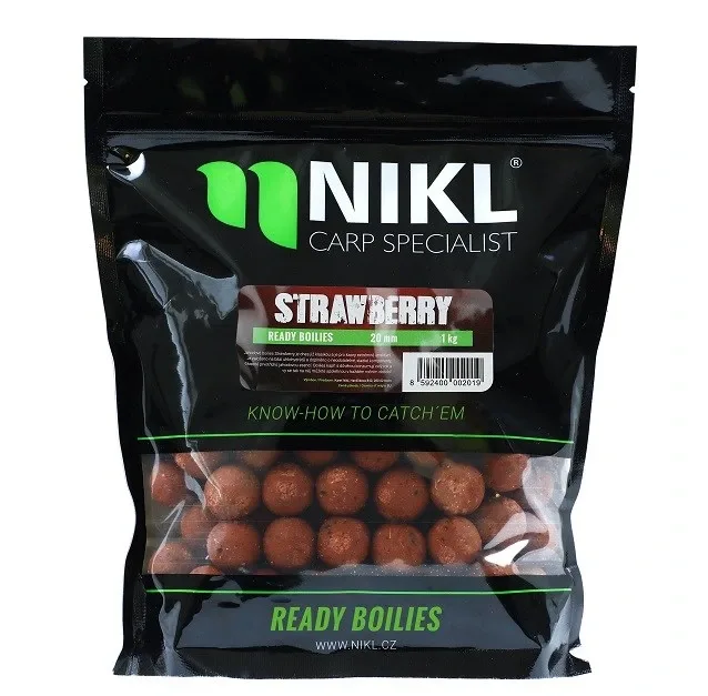 Nikl Ready Boilie Strawberry Hmotnost: 3kg, Průměr: 24mm
