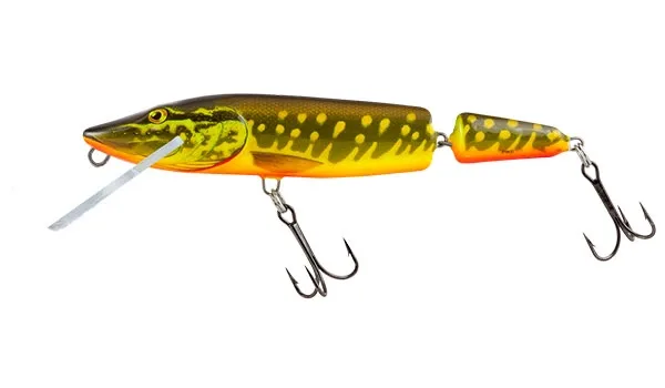 Salmo Wobler Pike Jointed Floating Hot Pike Délka: 13cm, Hmotnost: 21g, Maximální ponor: 2m