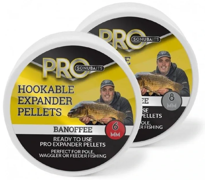 Sonubaits Pelety Pro Hookable Expander Pellets 100g Hmotnost: 100g, Průměr: 6mm, Příchuť: Banoffee