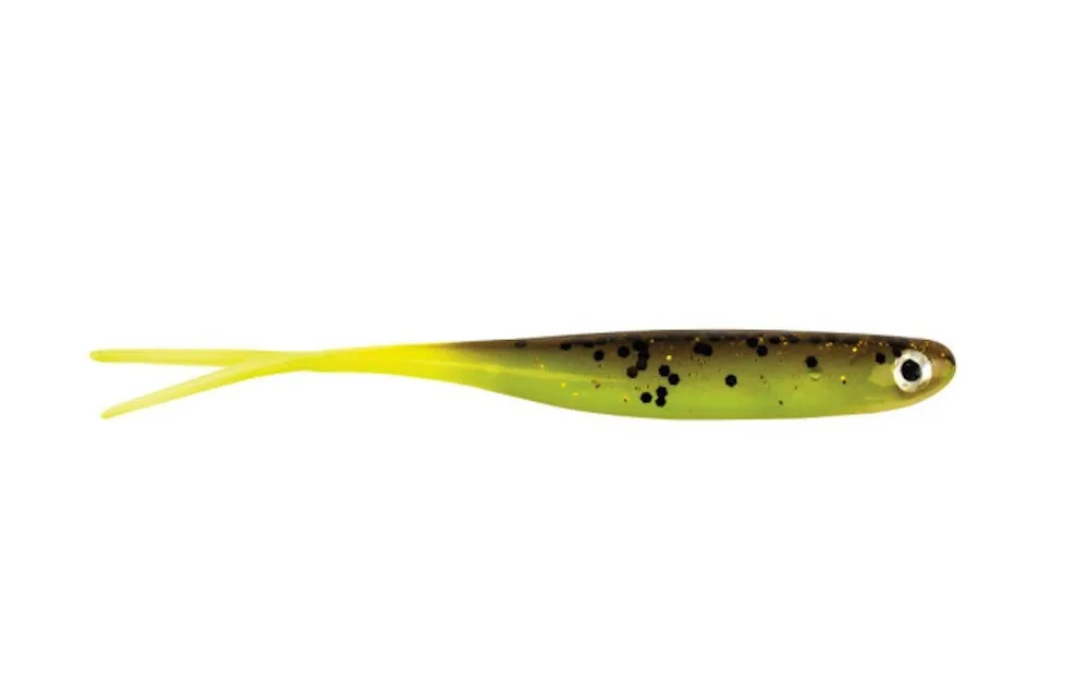 Berkley Smáček Sneakminnow Brown Chartreuse Délka: 7,5cm, Počet ks: 6ks