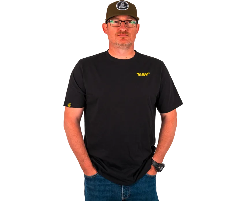 Black cat tričko chase dreams black tee - xxxl