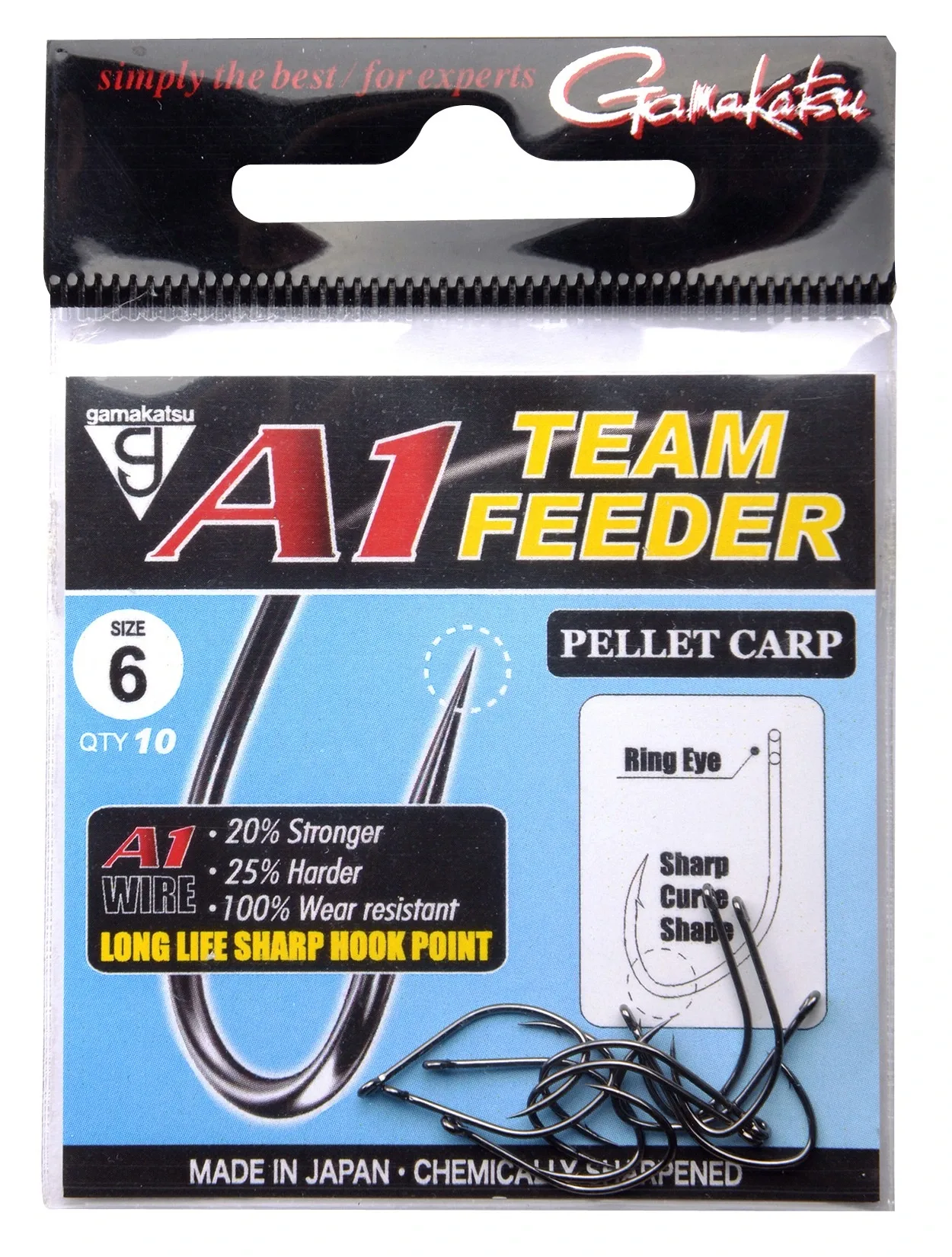 Gamakatsu Háček A1 Team Feeder Pellet Carp Velikost háčku: #12