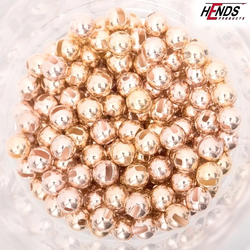 Hends Tungstenové Hlavičky Tungsten Beads Rose Gold Small Slot Počet kusů: 10ks, Průměr: 3,3mm