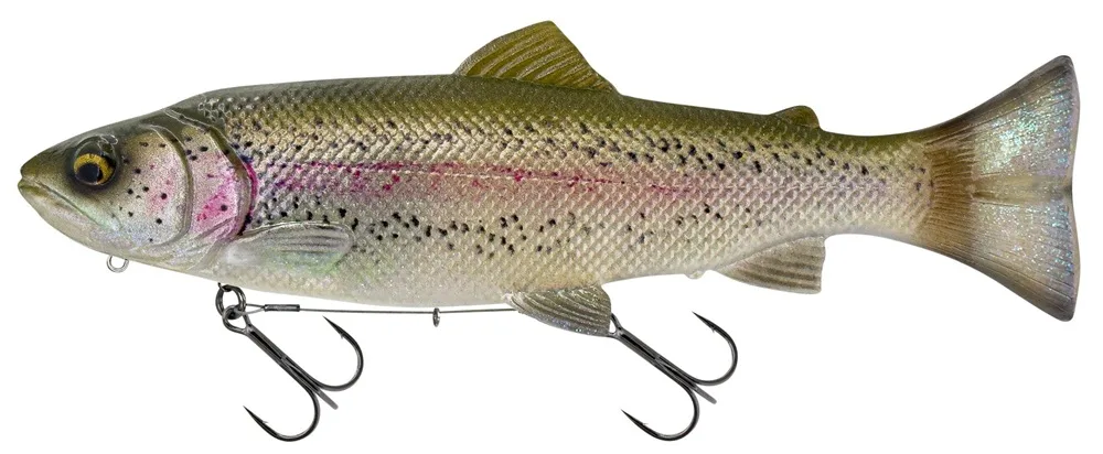 Savage gear gumová nástraha 3d line thru pulsetail trout slow sinking clear rainbow trout - 25 cm 185 g