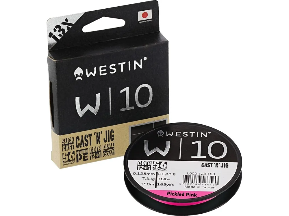 Westin splétaná šňůra w10 cast 'n' jig 13 braid pickled pink 110 m - 0,128 mm 7,4 kg