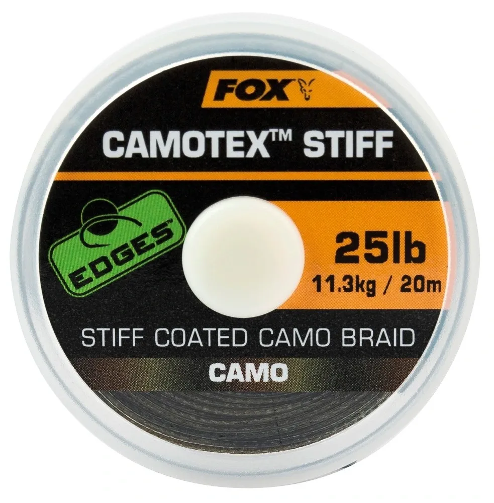 Fox Návazcová Šňůrka Edges Camotex Stiff 20m Varianta: 20lb, Nosnost: 9,1kg