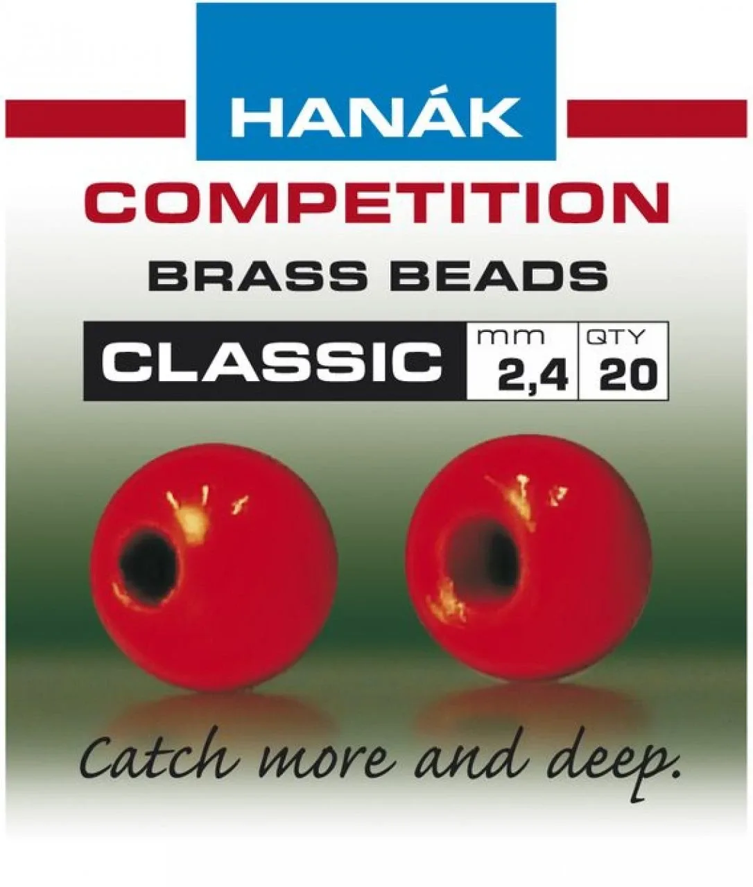 Hanák Competition Hanák Klasické Mosazné Hlavičky Fluo Červené Průměr: 2,4mm