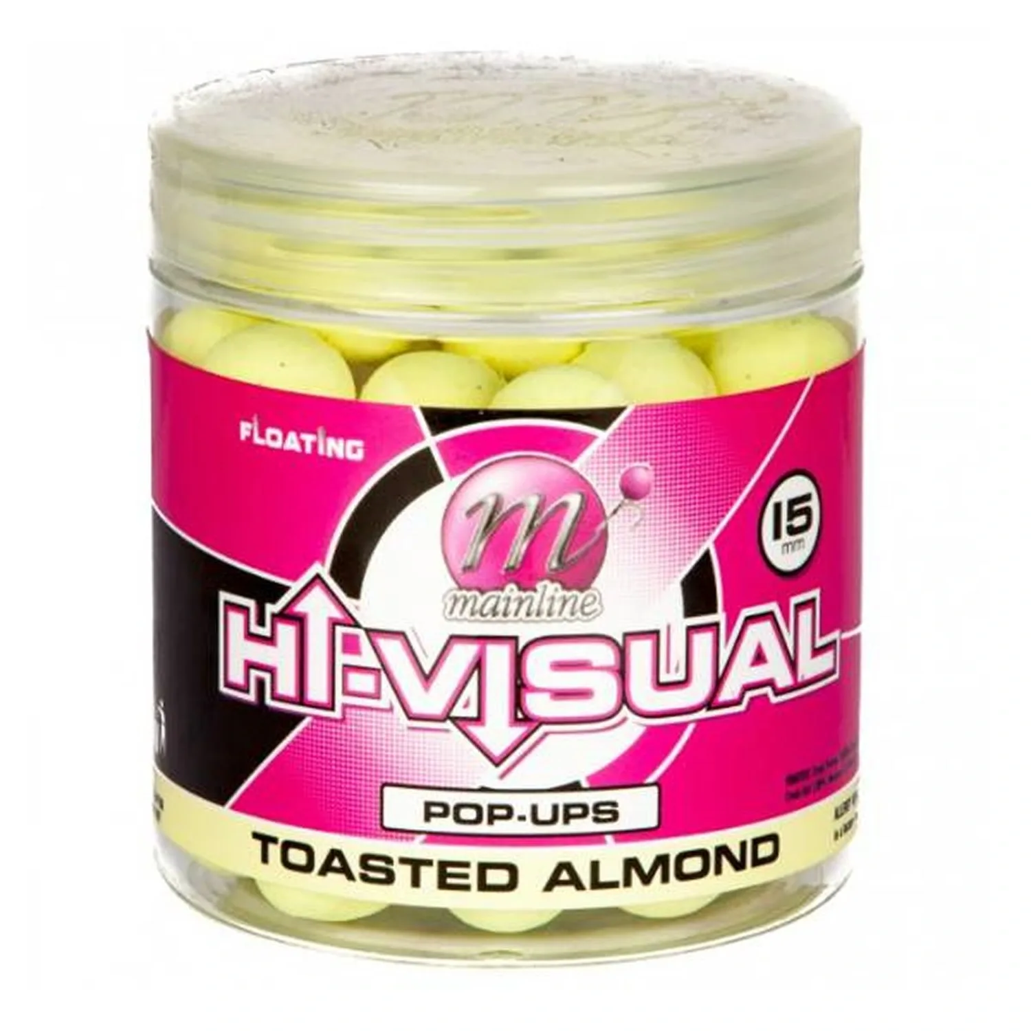 Mainline Boilies Pop-Up High Visual 15mm Průměr: 15mm, Příchuť: Toasted Almond