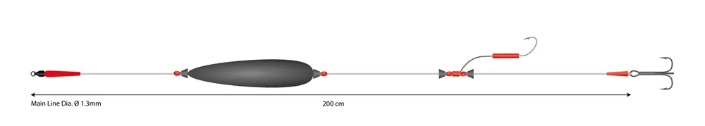 Mikado návazec mono catfish set big bait ready rig 100 kg