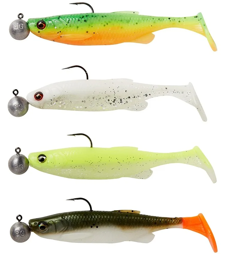 Savage Gear Gumová Nástraha Fat Minnow T Tail RTF Darkwater Mix 4 ks Délka: 13cm, Počet kusů: 4ks, Gramáž: 12,5g #5/0