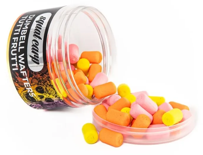 Squat carp vyvážené boilies wafters dumbells tutti frutti 55 g 10x16 mm
