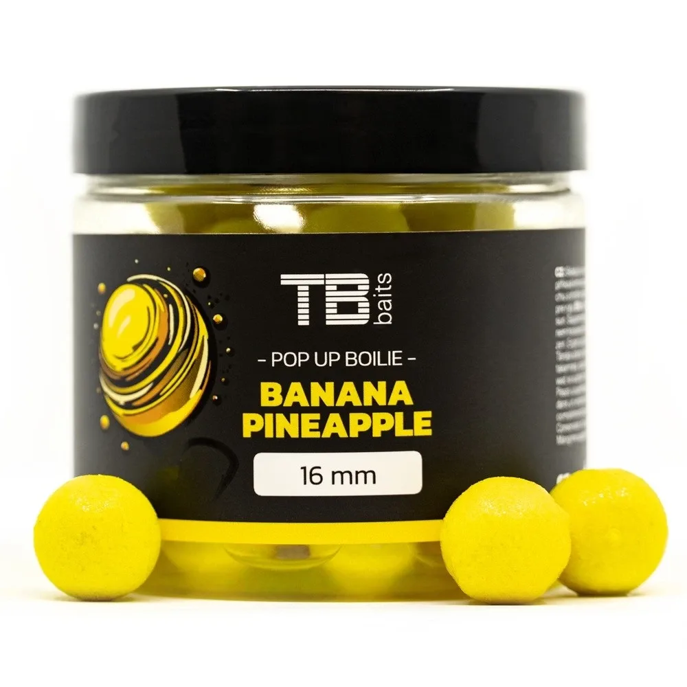 TB Baits Plovoucí Boilie Pop-Up Yellow Banana Pineapple + NHDC 65g Průměr: 16mm