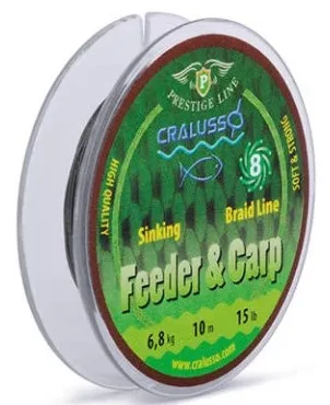 Cralusso návazcová šňůra feeder & carp braided hooklenght line 10 m - 10 lb