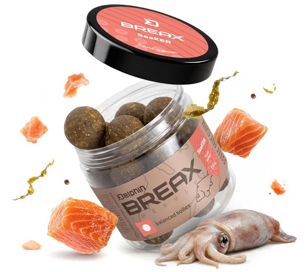 Delphin vyvážené boilies breax seaker oliheň losos 100 g - 16 mm