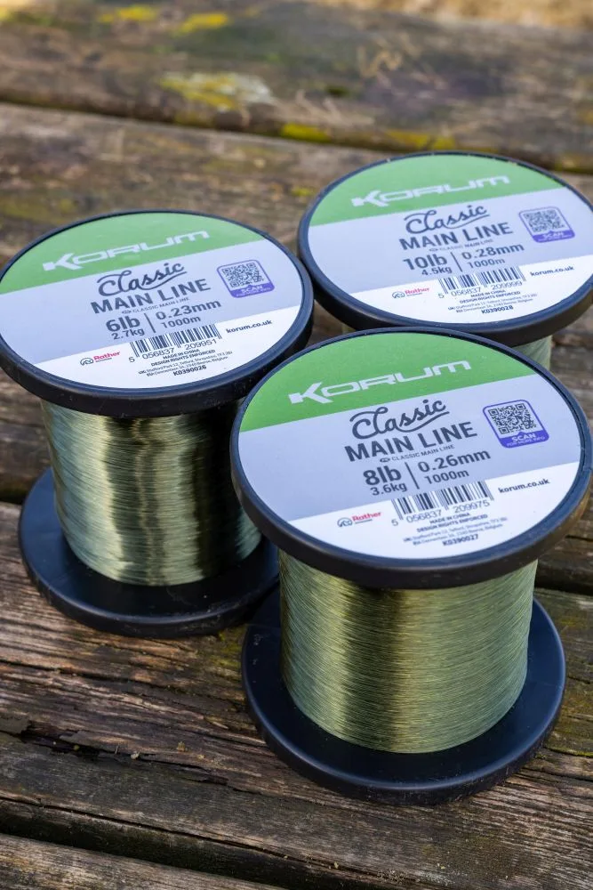 Korum vlasec classic main line 1000 m - 0,26 mm/8lb