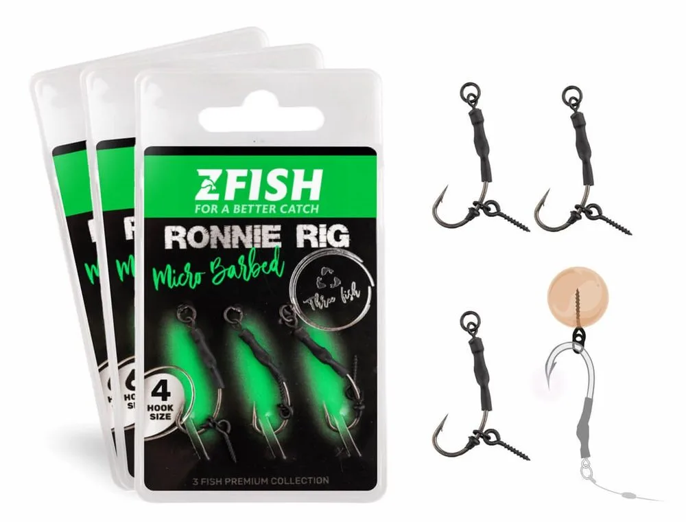 Zfish Návazec Ronnie Rig 3ks - vel.4