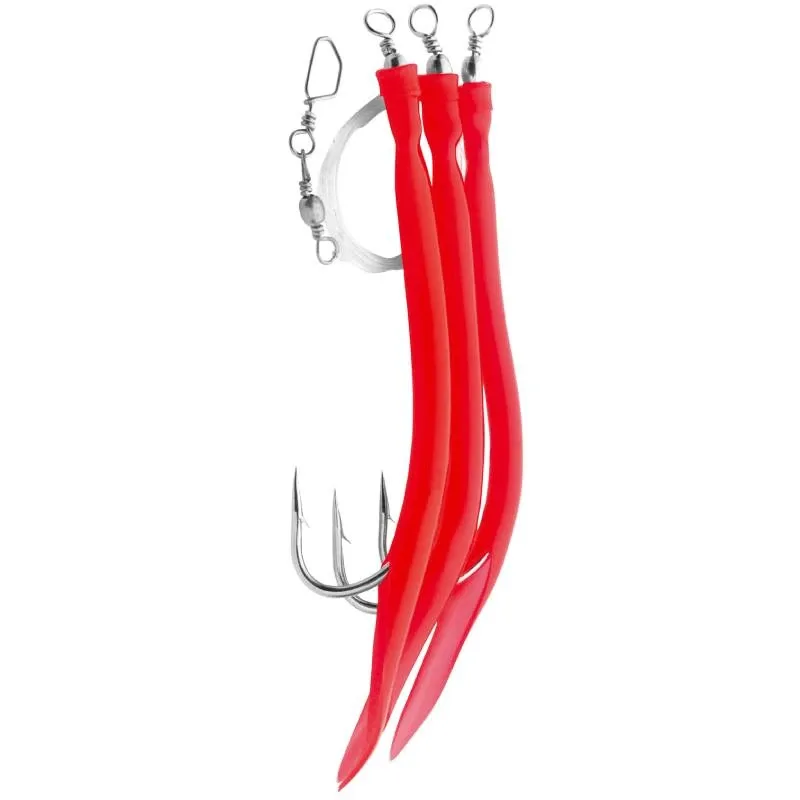 Aquantic Návazcový Systém Rubber Makk Červená Velikost háčku: #4/0