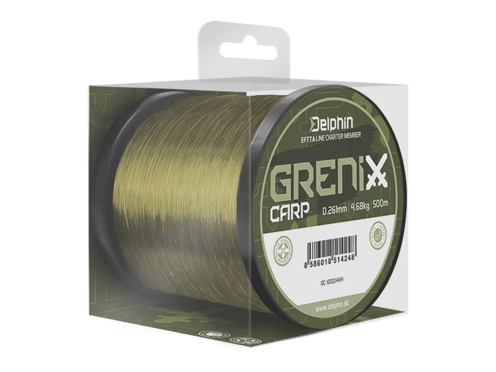 Delphin Vlasec Grenix Carp zelená - 0,331mm 7,39kg 500m