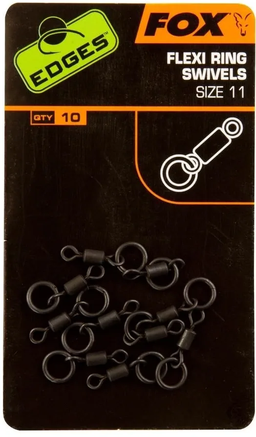 Fox Obratlíky s Kroužkem Edges Flexi Ring Swivel Velikost: 10