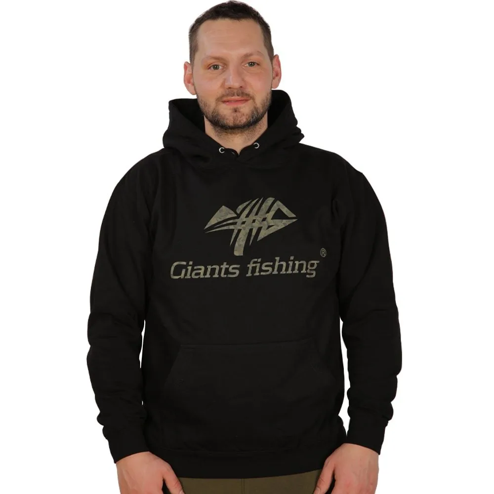 Giants Fishing Rybářská Mikina s kapucí černá Camo Logo - M