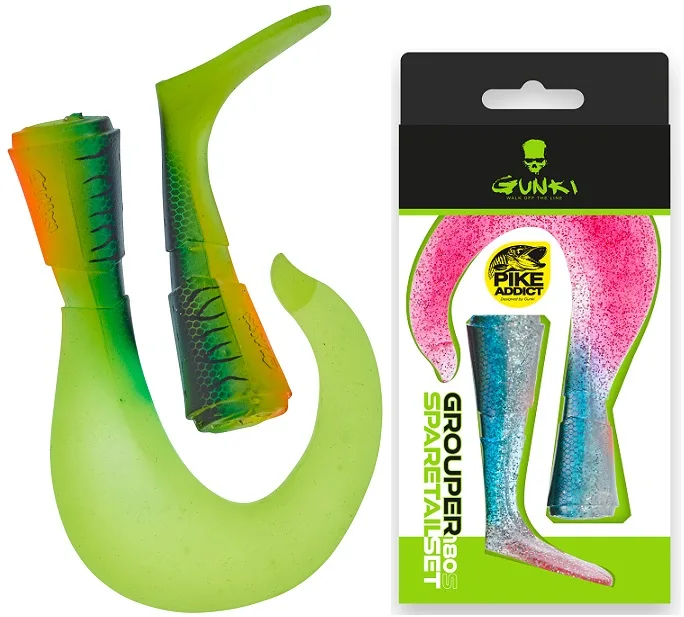 Gunki náhradní ocásky grouper s fire tiger 18 cm