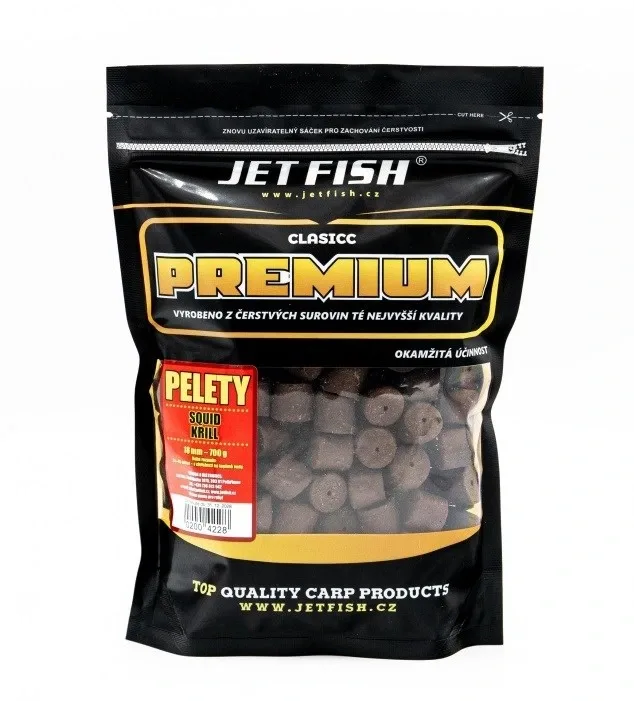 Jet Fish Pelety Premium Classic Squid Krill 700g Hmotnost: 700g, Průměr: 18mm