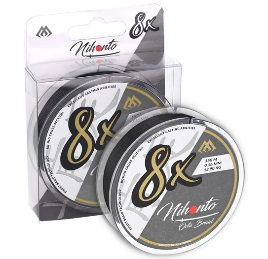 Mikado splétaná šňůra nihonto octa braid černá 150 m - 0,45 mm 44,5 kg