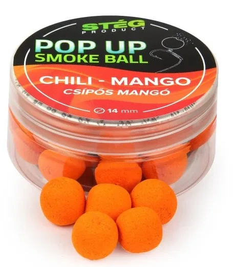 Stég plovoucí boilie pop up smoke ball 25 g 14 mm - chili mango