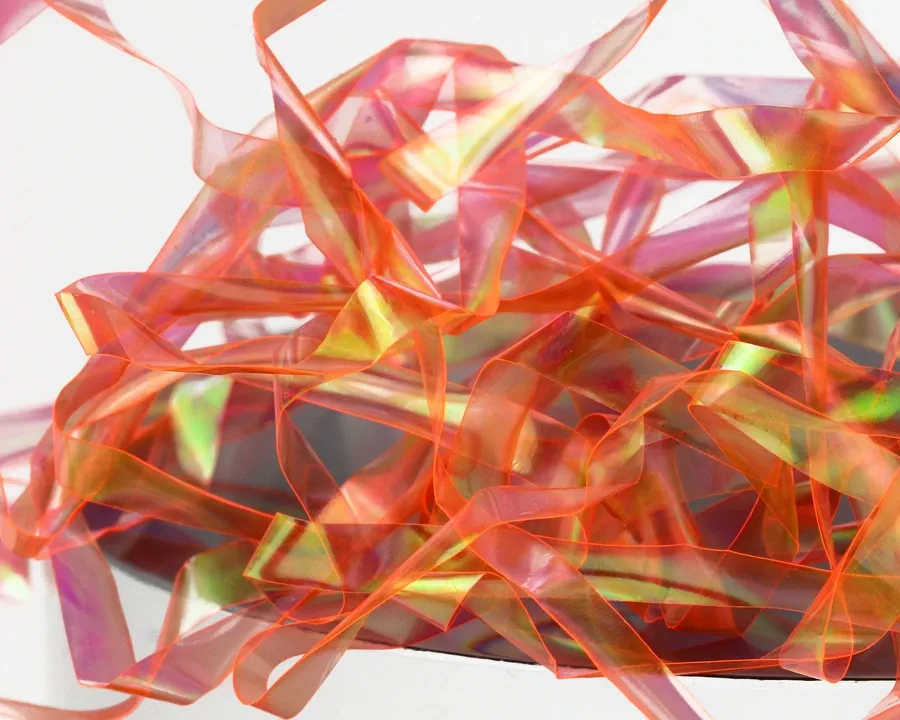 Sybai Hřbítková Fólie Magic Pearl Strips Fluo Salmon