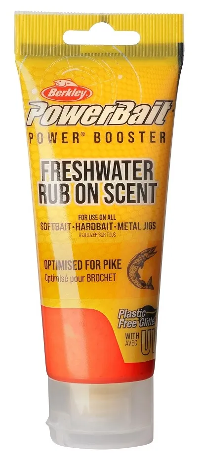 Berkley powerbait gel 80 ml - fishoil orange gold flake - štika