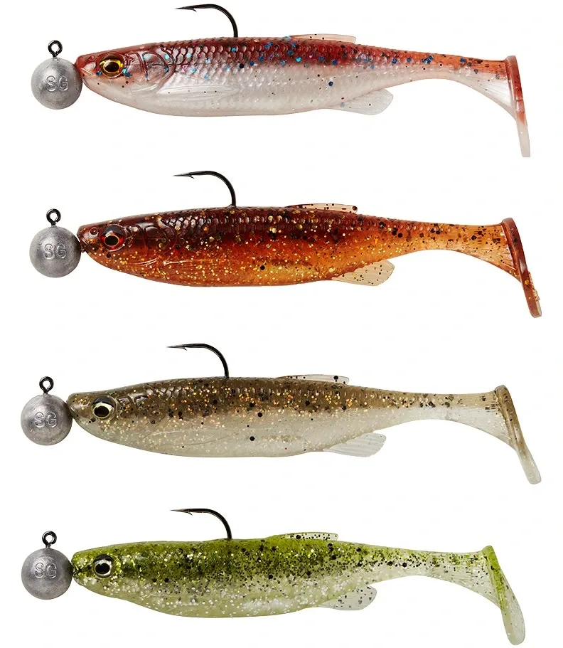 Savage Gear Gumová Nástraha Fat Minnow T Tail RTF Clearwater Mix 4 ks Délka: 13cm, Počet kusů: 4ks, Gramáž: 12,5g #5/0
