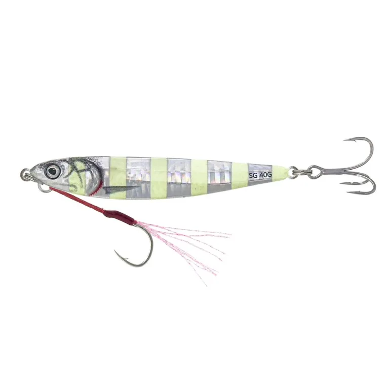 Savage gear pilker 3d anchovy jig zebra glow - 9,3 cm 50 g