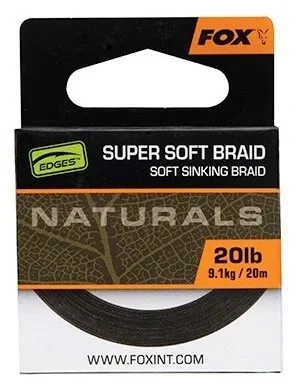 Fox Návazcová Šňůrka Naturals Soft Braided Hooklength 20 m Varianta: 20lb, Nosnost: 9,1kg