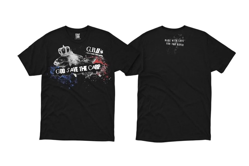 G.B.U. Tričko God Save The Carp černé - XXL