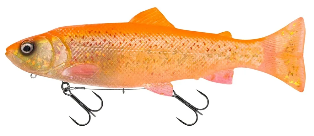 Savage gear gumová nástraha 3d line thru pulsetail trout slow sinking clear golden albino - 25 cm 185 g