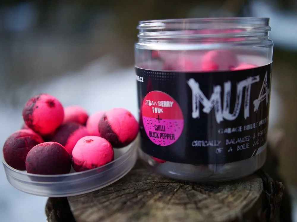 G.B.U. Boilies Mutant Strawberry Punk + Chilli + Black Pepper 130g - 24mm