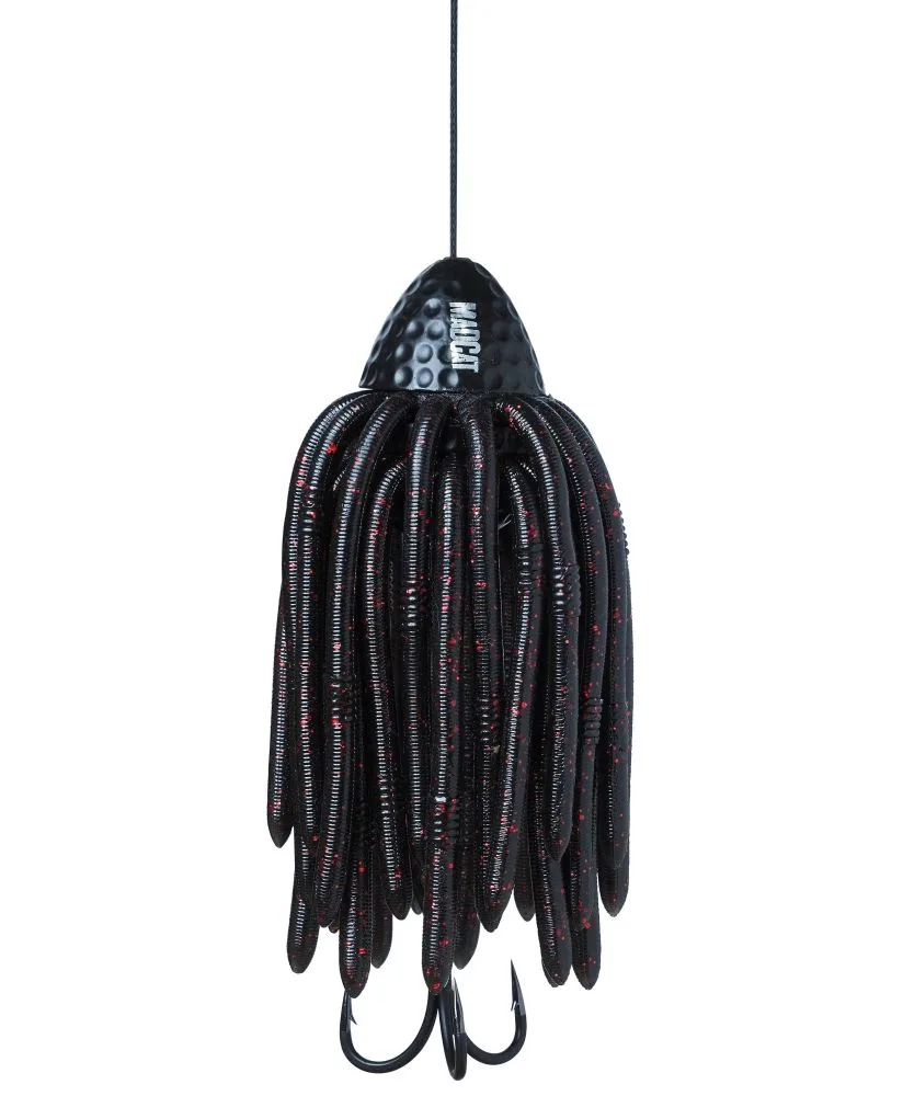 Madcat chobotnička worm teaser sinking 1,0 mm 220 lb 35 cm black - 100 g