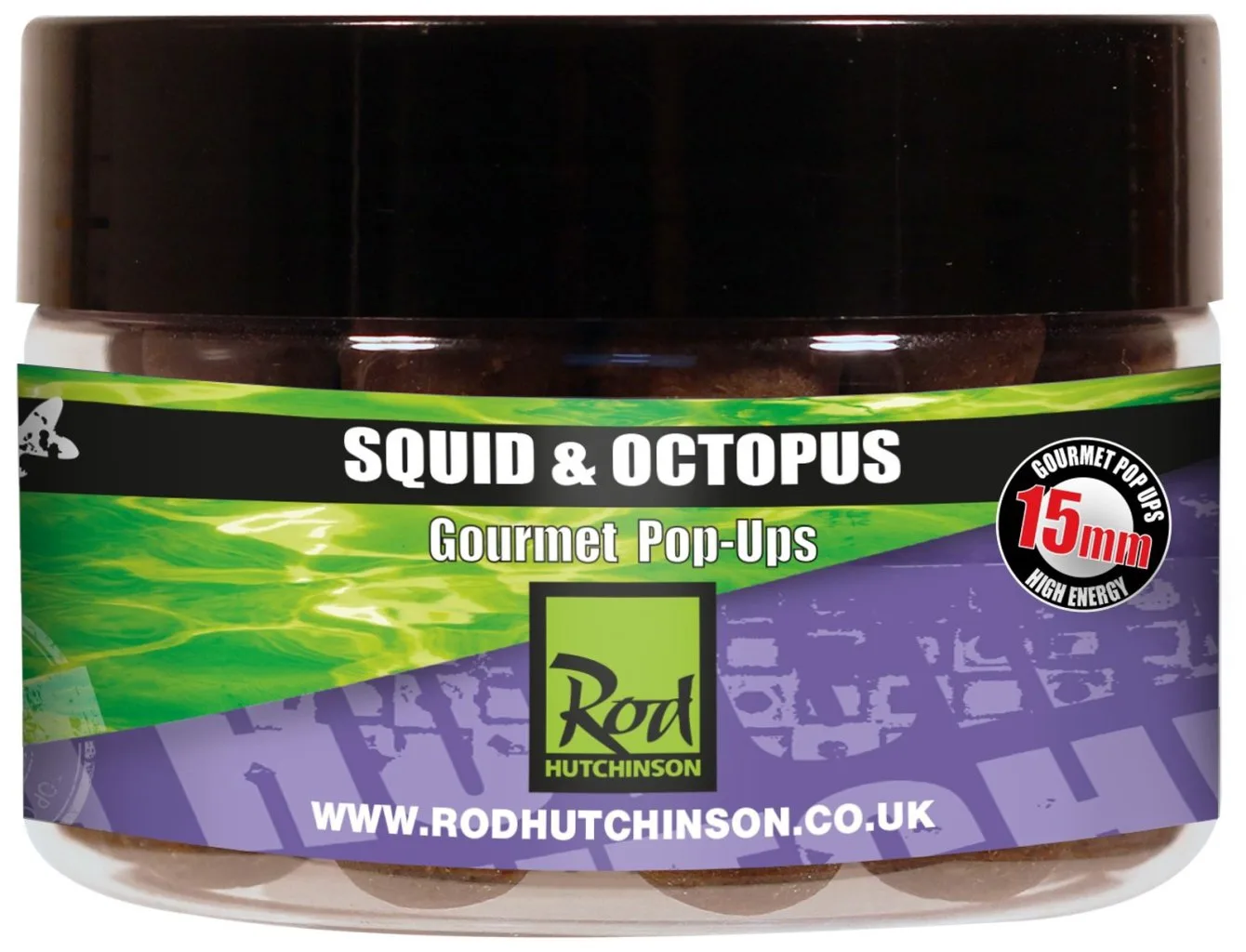 RH Pop-Ups Squid Octopus with Amino Blend Swan Mussell 15mm – ROD HUTCHINSON