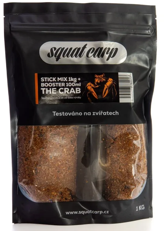 Squat carp stick mix the crab 1 kg + booster 100 ml