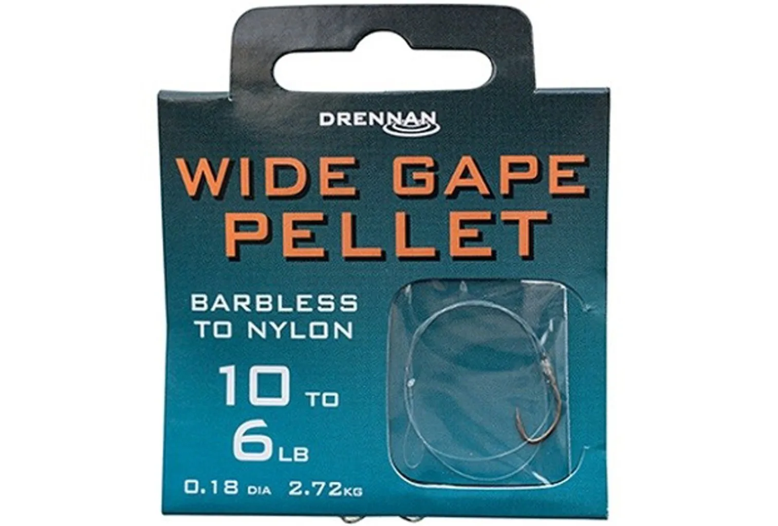 Drennan návazce Wide Gape Pellet barbless vel. 16 / 3lb