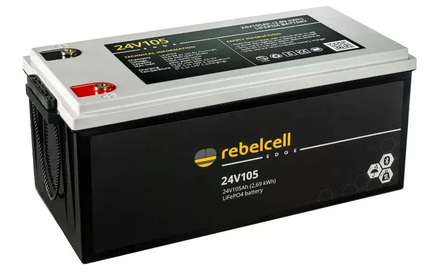 Rebelcell baterie edge lifepo4 battery 24 v 105 ah