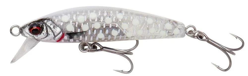 Savage gear wobler gravity minnow sinking crystal white glow 6 cm 12 g