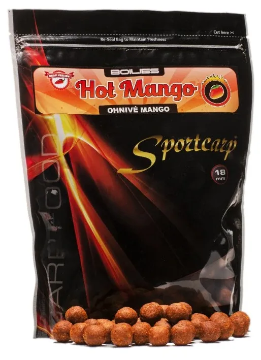 Sportcarp boilies hot mango - 250 g 18 mm