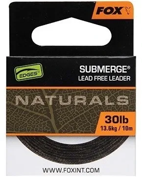 Fox Šňůra Bez Olověného Jádra Naturals Leader 10 m Varianta: 30lb, Nosnost: 13,6kg